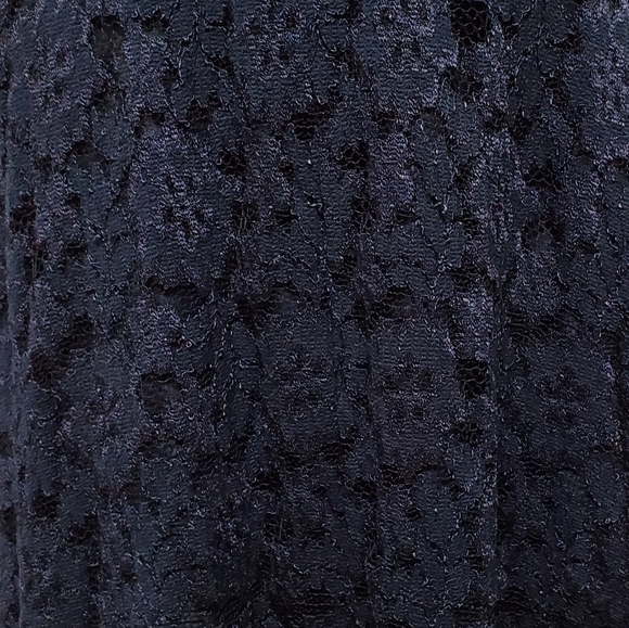 VINTAGE Eliza J Navy Blue Lace A-line Spaghetti Strap Padded Bustier Midi Dress - Picture 14 of 16